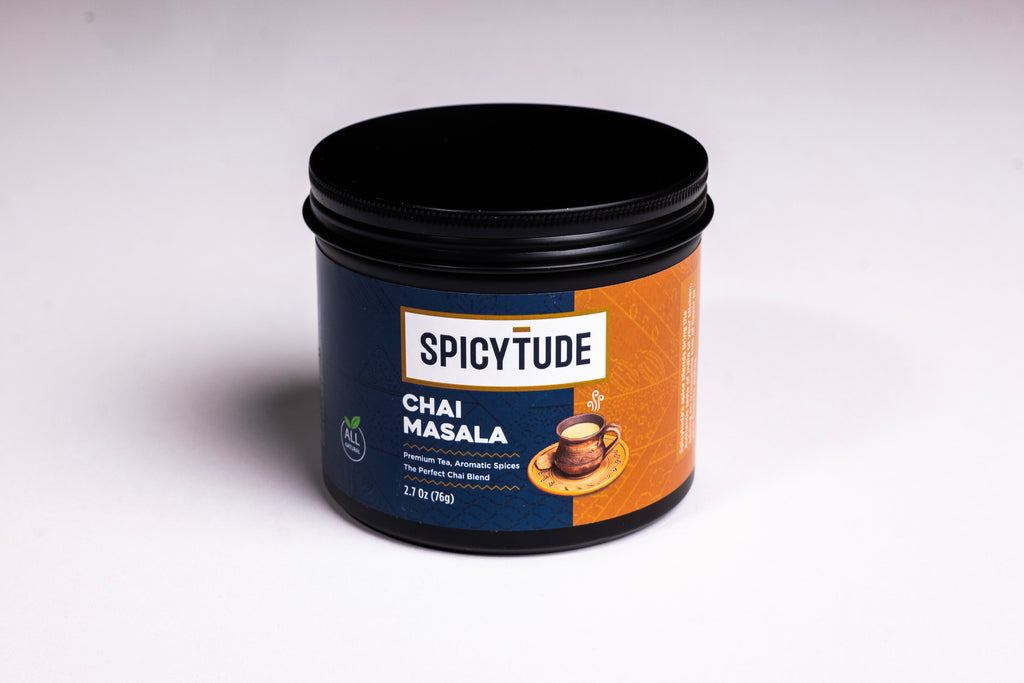 Embrace the Aromatic Delight Indulge in the aromatic delight of our Spicytude Masala Chai. This traditional Indian tea blend is a harmonious infusion of fine black tea leaves and a carefully balanced medley of spices, including cinnamon, cardamom, cloves, and ginger. Sip and savor the warmth and complexity of flavors that define this classic beverage. Elevate your tea time with Spicytude Masala Chai